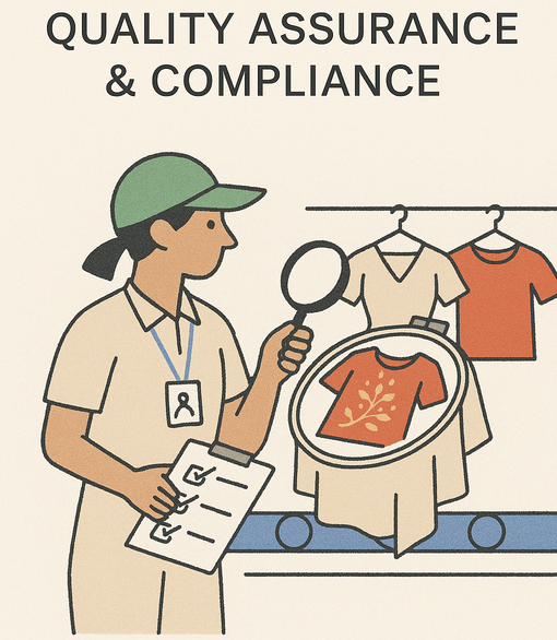 Illustration for Quality Assurance & Compliance services.